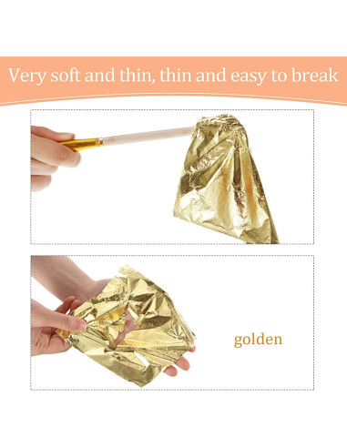 Cunhill Hojas de Folio Dorado 150 Unidades 14x14 cm