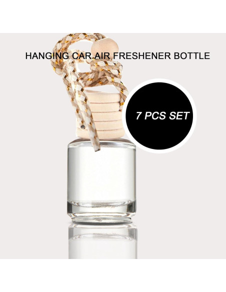 7 Botellas de Vidrio MINELEVEN 10ml con Tapa de Madera