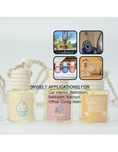 7 Botellas de Vidrio MINELEVEN 10ml con Tapa de Madera