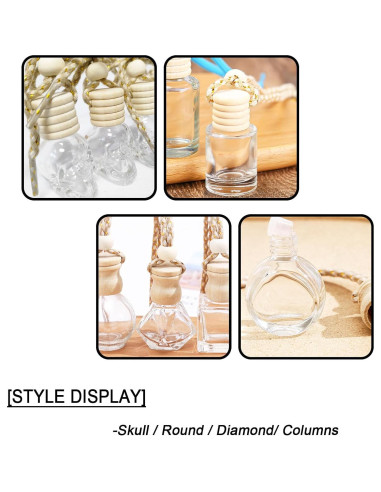 7 Botellas de Vidrio MINELEVEN 10ml con Tapa de Madera