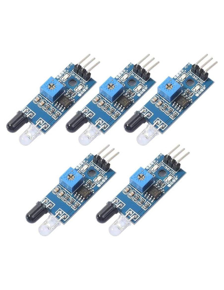 5 Sensores Infrarrojos IR para Evitar Obstáculos Coche Robot