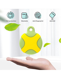 Funda YINVA para AirTag GPS - Protección Completa Negra y Roja 2