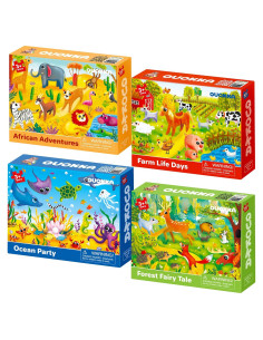 Puzzles Quokka 4x60 Piezas para Niños 4 a 8 Años - Juguete Educativo