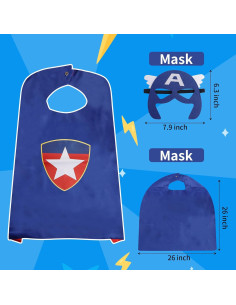 Capa de Superhéroe para Niños Wugang 66x66 cm Colorido 2