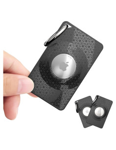 Funda Ultra Delgada para AirTag Wacanc - 2 Piezas Negra