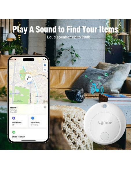 AirTag Lymor Localizador Bluetooth para Llaves y Equipaje - Paquete de 4