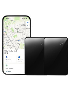 Paquete de 2 Localizadores de Cartera USBERG - Vidrio Templado, Carga Inalámbrica, Impermeable, Compatible con Apple Find My