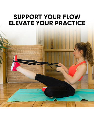Correa de Estiramiento de Yoga Toxford 190.5 cm Negra