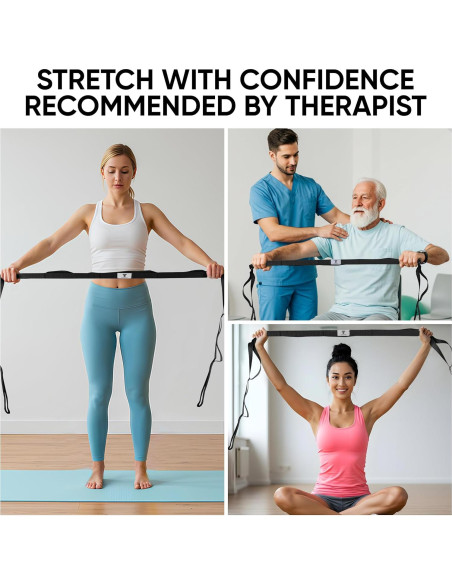 Correa de Estiramiento de Yoga Toxford 190.5 cm Negra