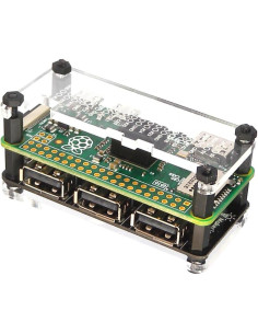 Protector acrílico para Hub USB 4 puertos MakerSpot Raspberry Pi 2