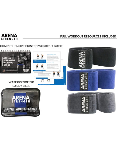 Bandas de Resistencia de Tela Arena Strength - 3 Niveles para Glúteos