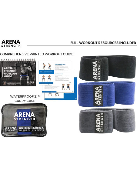 Bandas de Resistencia de Tela Arena Strength - 3 Niveles para Glúteos