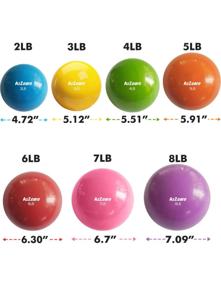 Bola de Tonificación A2ZCARE 18 cm 3.63 kg PVC Púrpura