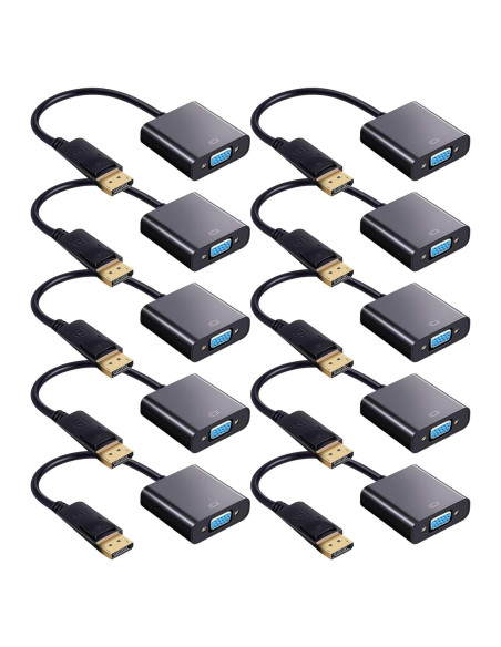 Paquete 10 Adaptadores HDMI a VGA Yunsailing 0.47 kg