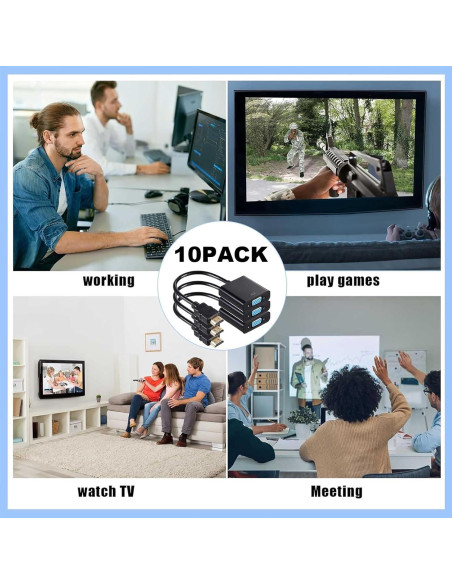 Paquete 10 Adaptadores HDMI a VGA Yunsailing 0.47 kg