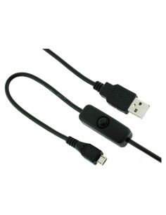 Cable Micro USB JacobsParts 3A con Interruptor para Raspberry Pi