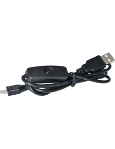 Cable Micro USB JacobsParts 3A con Interruptor para Raspberry Pi 2
