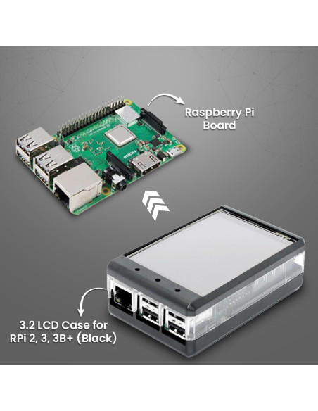 Caja Transparente SB Components para TFT LCD 3.2" Raspberry Pi