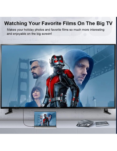 Adaptador HDMI a VGA UV-CABLE 1.83M Macho a Macho 1080p