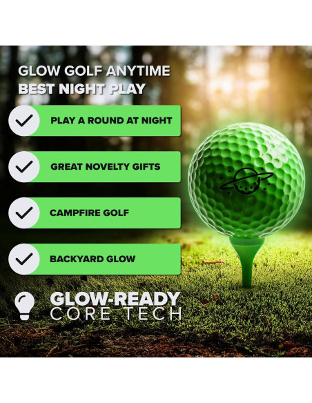 Bolas de Golf Supernova Glow - 12 Unidades Brillantes para Noche