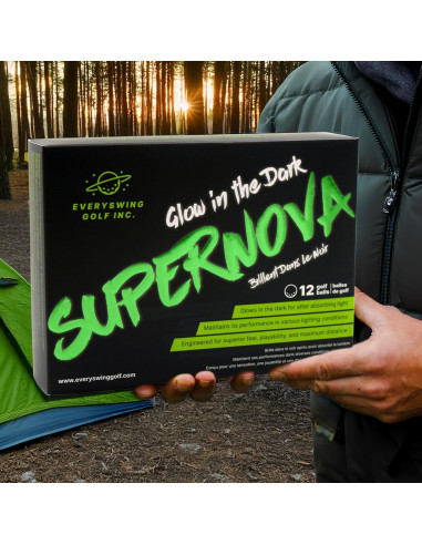 Bolas de Golf Supernova Glow - 12 Unidades Brillantes para Noche