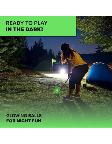 Bolas de Golf Supernova Glow - 12 Unidades Brillantes para Noche