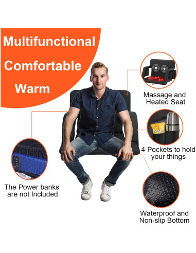 Silla de Estadio Calentada ZOMPAKER JDAM con Masaje 63.5 cm