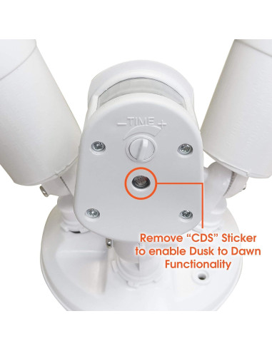 Luz de Seguridad LED Xtricity Doble Cabeza Sensor Movimiento 180W