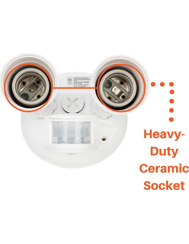 Luz de Seguridad LED Xtricity Doble Cabeza Sensor Movimiento 180W