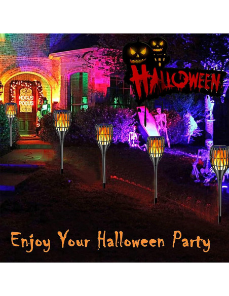 Luces Solares de Antorcha Ollivage, 4 Paquete, 109 cm, Impermeables