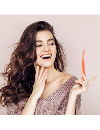 12 Navajas Faciales HFATMOS para Cejas y Dermaplaning