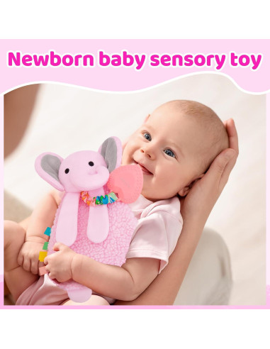 Lovey Pro Goleem Elefante Rosa con Mordedor para Bebés