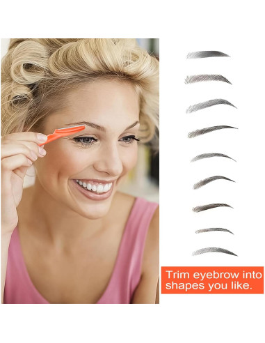 12 Navajas Faciales HFATMOS para Cejas y Dermaplaning