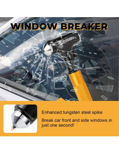 Martillo de Seguridad SINSEN para Automóviles 3 en 1 - Cortador y Rompedor 2