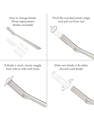 Razor Facial Tweezerman Acero Inoxidable 20.61 cm