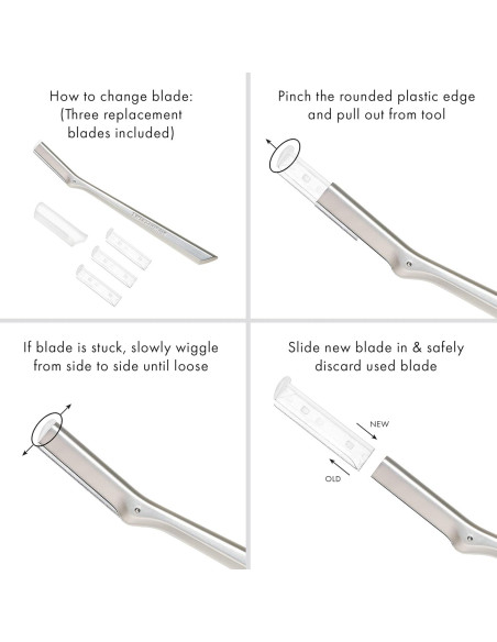 Razor Facial Tweezerman Acero Inoxidable 20.61 cm