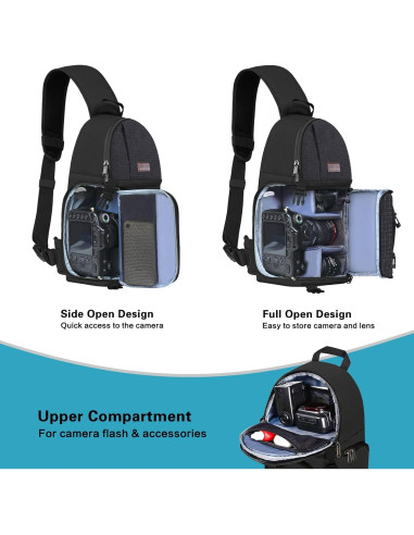 Bolsa de Mensajero MOSISO para Cámara DSLR/SRL/Mirrorless Negra