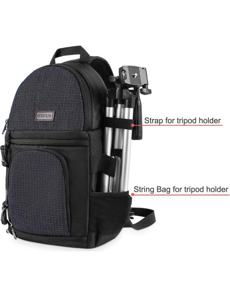 Bolsa de Mensajero MOSISO para Cámara DSLR/SRL/Mirrorless Negra