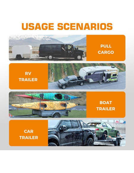 Enganche de Remolque Ajustable Kingfun 12500 lbs Plata