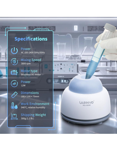 Mini Mezclador Vortex LABINVO para Pintura y Laboratorio