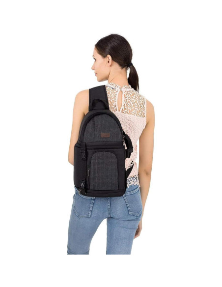 Bolsa de Mensajero MOSISO para Cámara DSLR/SRL/Mirrorless Negra