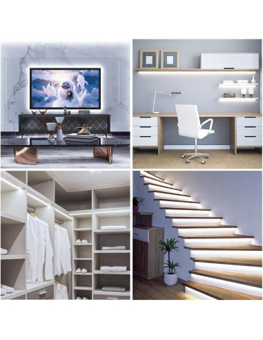 Tira de Luz LED Govee 10m 600 LEDs Blancos 6500K Regulable