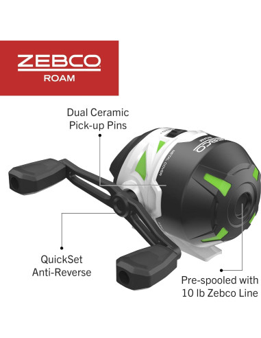 Combo de Pesca Zebco Roam 6 Pies Telescópica Spincast