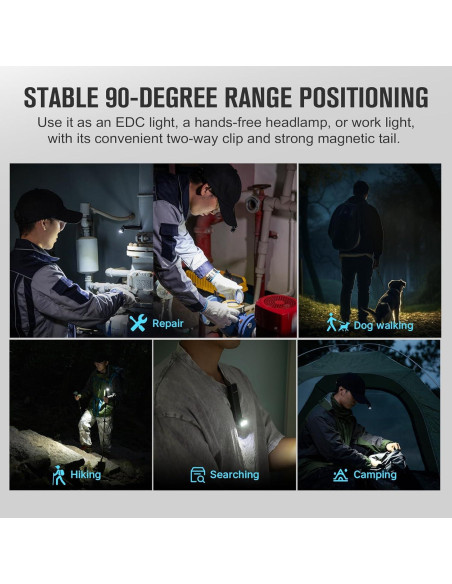 Linterna Ajustable OLIGHT Arkflex 1000 Lúmenes Recargable