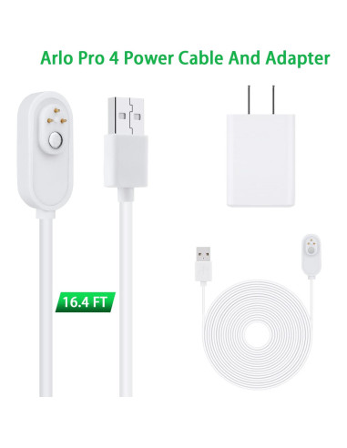 ALERTCAM Cable de Alimentación 5m para Cámaras Arlo Pro 3/4/5S/Ultra 2