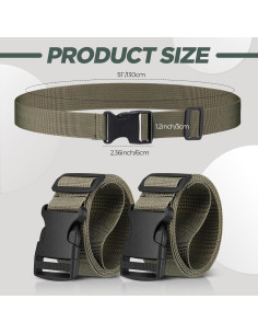 Cinturón Táctico Hicarer 20 Piezas Nylon Camuflaje Ajustable 2