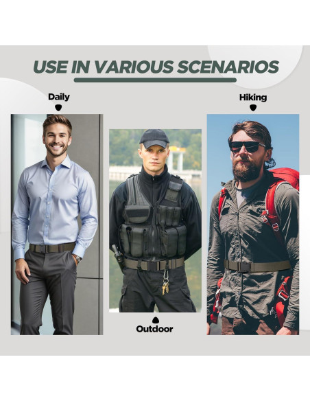 Cinturón Táctico Hicarer 20 Piezas Nylon Camuflaje Ajustable