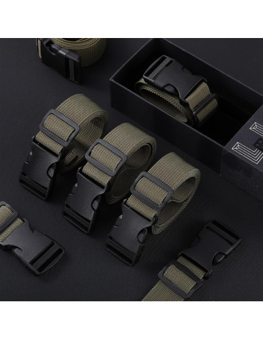 Cinturón Táctico Hicarer 20 Piezas Nylon Camuflaje Ajustable