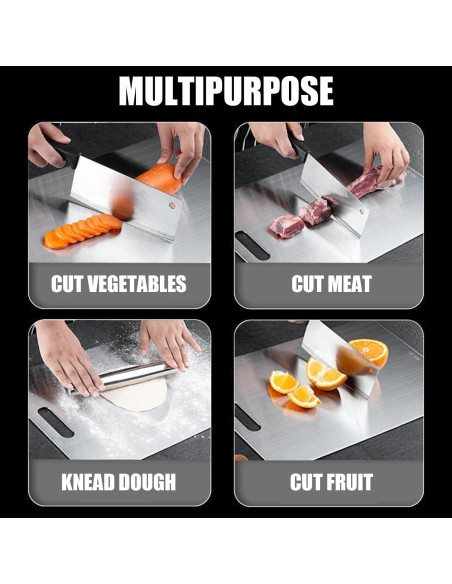 Tabla de Cortar de Titanio AOWBCGD 35.56x25.4 cm Doble Cara