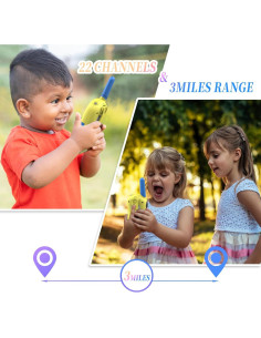 Walkie Talkies para Niños FOREDOM J388C Azul 2 Paquete 3.22 km 2
